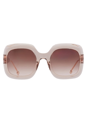 Philipp Plein Brown Gradient Square Ladies Sunglasses SPP065S 07T1 55