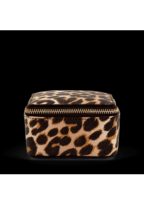 Smythson Medium Square Trinket Case In Panama Leopard