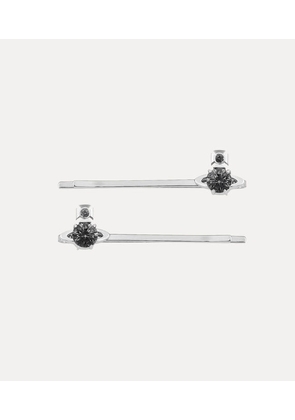 Vivienne Westwood Joaquina Bobby Pins Platinum-grey-cz Platinum-grey-cz Unisex
