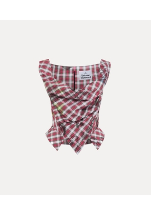 Vivienne Westwood Sunday Top Printed Check Red 44 Women