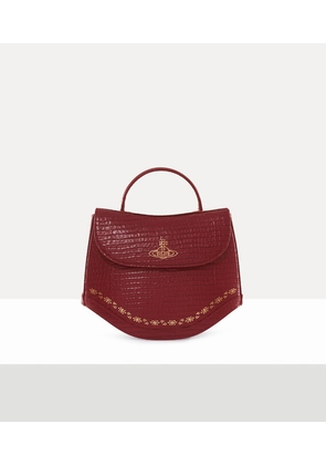 Vivienne Westwood Chloe Top Handle Bag Mini Croc-embos Foil Red