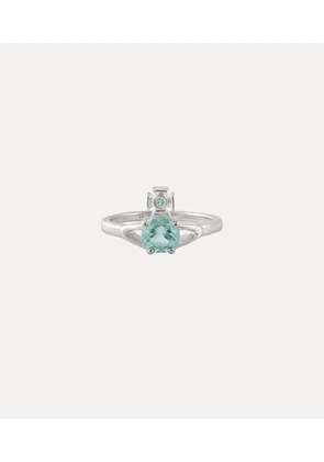 Vivienne Westwood Reina Petite Ring Platinum-light-turquoise-cz Platinum-light-turquoise-cz Unisex