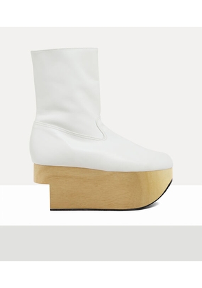 Vivienne Westwood Rocking Horse Boot Leather White 4-37 Unisex