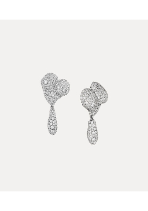 Vivienne Westwood Mimosa Pave Earrings Silver Cubic Zirconia Women