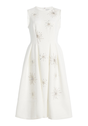Huishan Zhang May Crystal-Embellished Scuba Midi Dress - Moda Operandi