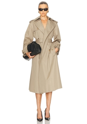 McQueen Trench Coat in Beige - Taupe. Size 38 (also in ).