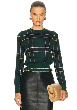 McQueen Crewneck Sweater in Green  Blue  & Yellow - Dark Green. Size L (also in ).