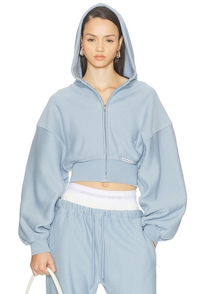 Alexander Wang Cropped Zip Up Jacket in Light Blue - Baby Blue. Size S (also in XS).