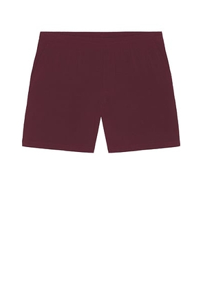 Beyond Yoga Long Run 7 Unlined Short in Deep Maroon - Burgundy. Size S (also in XL/1X, XXL/2X).