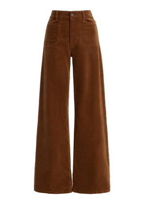 FRAME Le Slim Palazzo Modernist Corduroy Pants - Moda Operandi