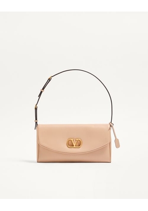 Valentino Garavani Valentino Garavani DeVain Small Nappa Shoulder Bag Woman ROSE SAND UNI