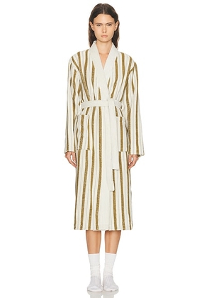 BAINA Sulis Bath Robe in Caper & Chalk - Olive. Size XS/S (also in ).