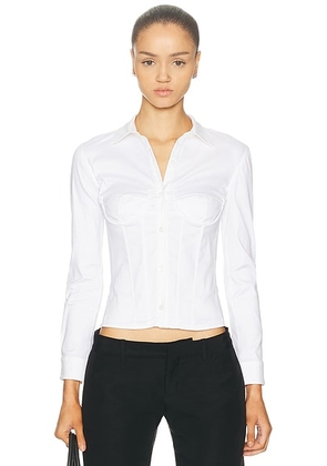 Balenciaga Corseted Shirt in White - White. Size 34 (also in 36, 40).