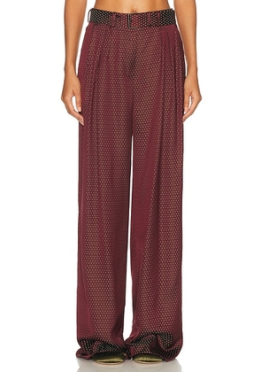 Dries Van Noten Peaches Pants in Burgundy - Burgundy. Size 42 (also in 44).