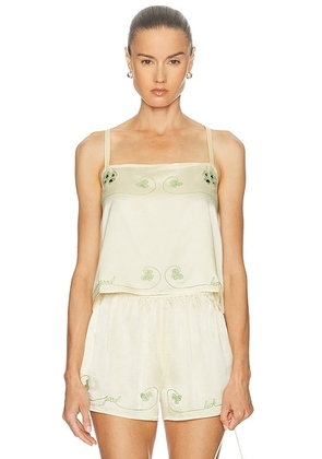 BODE Lucky Draw Tank Top in Ecru - Ivory. Size L (also in ).