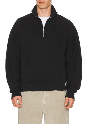 AGOLDE Idris Quarter Zip Sweater in Black - Black. Size S (also in ).