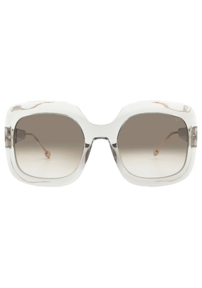 Philipp Plein Grey Square Ladies Sunglasses SPP065S 03GU 55