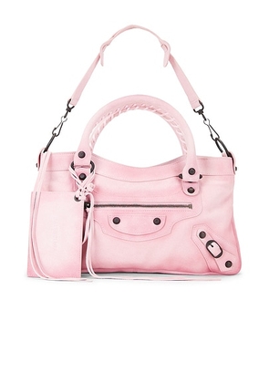 Balenciaga Le City First Suede Bag in Pink - Pink. Size all.