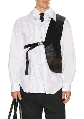Andersson Bell Patchwork One Arm Vest in Multi - Black. Size all.