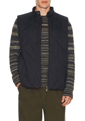 Barbour City Harrington Quilted Gilet Vest in Navy - Navy. Size L (also in M, S, XL/1X).