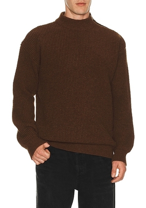 Barbour Gearstone Textured Knit Sweater in Umber - Brown. Size L (also in M, S, XL/1X).