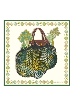 Longchamp The Gourmet Mesh Bag Square Silk Scarf