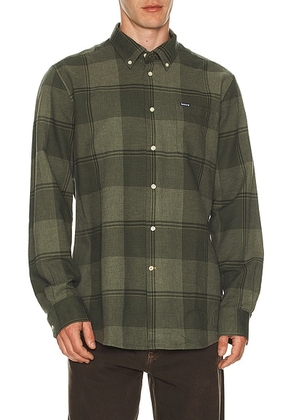 Barbour Heaney Checked Tailored Shirt in Olive - Olive. Size L (also in M, S, XL/1X).