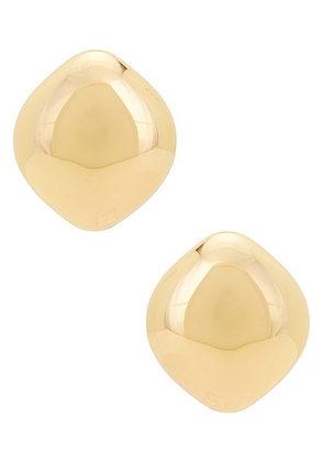 Jennifer Fisher Puffy Cushion Earrings in Yellow Gold - Metallic Gold. Size all.