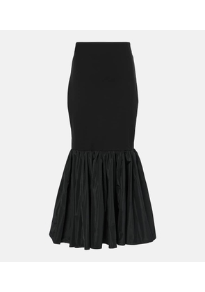 Staud Hawthorne taffeta-trimmed ponte maxi skirt