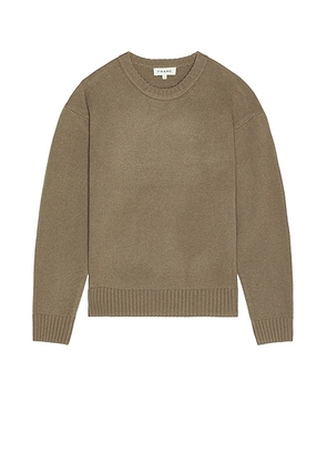 FRAME Cashmere Crewneck Sweater in Latte Brown - Taupe. Size L (also in ).