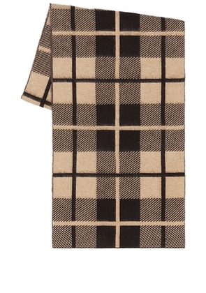 Guest In Residence The Plaid Big Scarf in Burnt Cocoa & Dune - Brown. Size all.