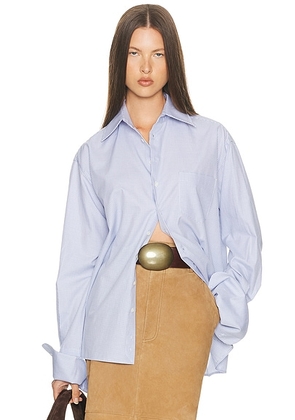 Helsa Classic Oversized Shirt in Blue Check - Blue. Size S (also in XS).