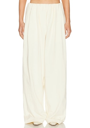 Helsa The Puff Pant in Ultra Premium Jersey in Ivory - Ivory. Size M (also in S, XL, XS).