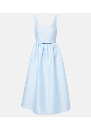 Self-Portrait Belted satin midi dress