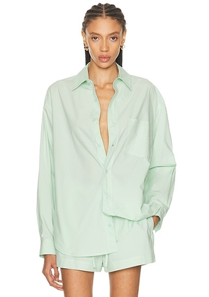 Matteau Relaxed Button Down Top in Mint - Mint. Size 2 (also in 3, 4).