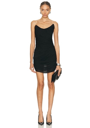Mugler Strapless Mini Dress in Black - Black. Size 38 (also in 40).