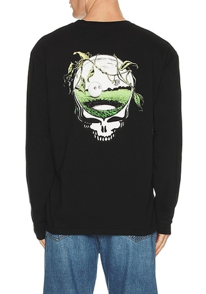 Malbon Golf x Grateful Dead Gorse Tee in Black - Black. Size L (also in M, S, XL/1X).