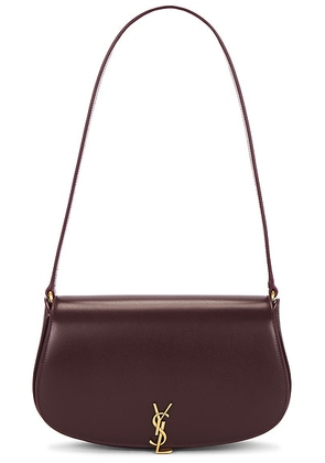 Saint Laurent Mini Shoulder Bag in Rouge Cabernet - Wine. Size all.