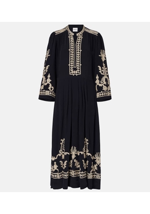 Marant Etoile Feliana embroidered crepe maxi dress