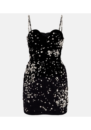 Oscar de la Renta Crystal-embellished minidress