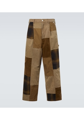 Comme des Garcons Homme Patchwork cotton wide-leg pants