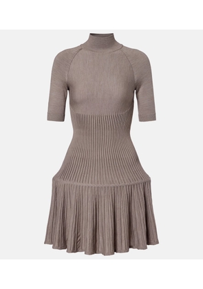 Alaia Ribbed-knit wool-blend minidress