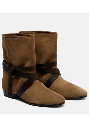 Isabel Marant Rejen leather-trimmed suede ankle boots