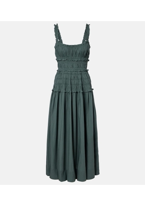 Doen Marianne ruffled cotton poplin midi dress