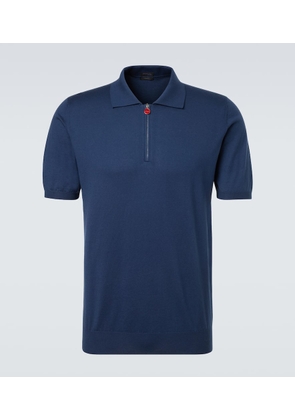 Kiton Cotton half-zip polo shirt