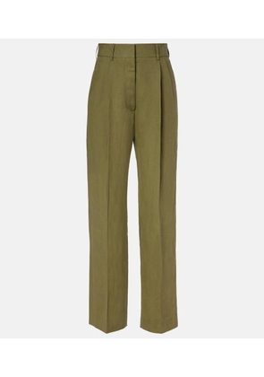 Blaze Milano Midday Sun linen wide-leg pants