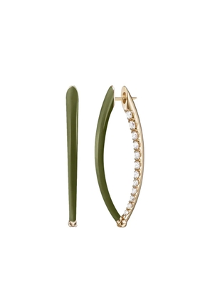 Melissa Kaye 18K yellow gold medium Cristina diamond earrings
