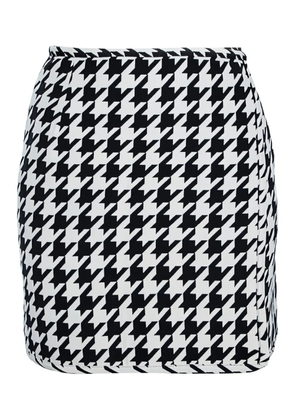 Off-White Pre-Owned houndstooth wrap skirt - Black