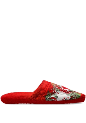 Versace baroque-print slippers - Red