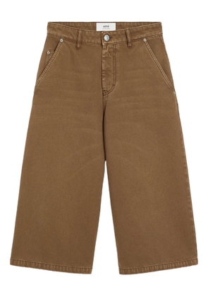 AMI Paris Bermuda cotton shorts - Brown